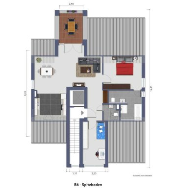 Dachgeschosswohnung - ca. 82 m² in Dortmund-Süd (
