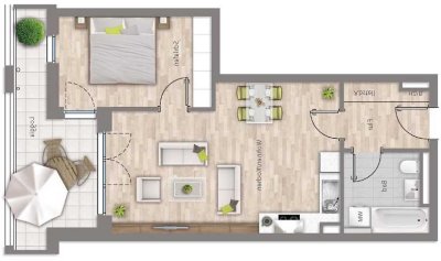 Exklusive, neuwertige 2-Zimmer-Wohnung mit Balkon und EBK in Allach, München
