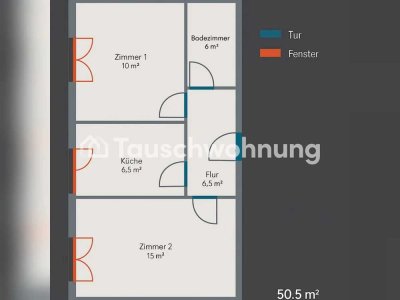 Tauschwohnung: Tauschangebot – 2-Raum-Wohnung in der Äußeren Neustadt (Dres