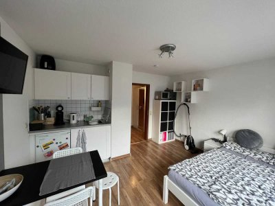 Schöne 1-Zimmer Wohnung mit ca. 21,00 m², komplett möbliert, TG-Stellplatz, Bezug ab 01.06.2025