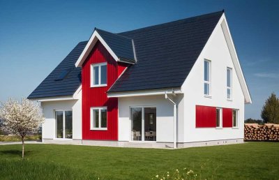 Modernes Elbe-Haus mit farblichen Akzenten – ideal für Mehrgenerationen oder zur Teilvermietung