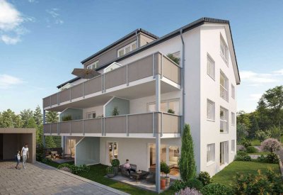 Neubau KfW-40-QNG: Lichtdurchflutete 4,5-Zi-Eigentumswohnung mit Gartenanteil