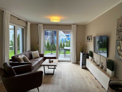 Provisionsfrei!  Voll möblierte/teilmöblierte Luxus Wohnung mit großem Garten!