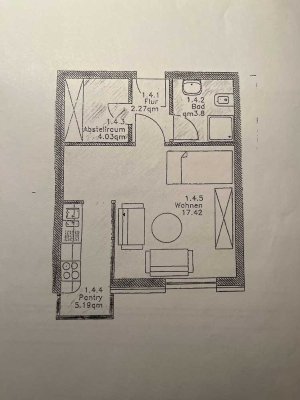 Schöne 1-Zimmer-Single-Wohnung in Kiel, Südfriedhof