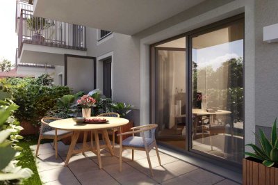 Großzügige 2-Zimmer-Wohnung mit Terrasse in optimaler Süd-Ausrichtung