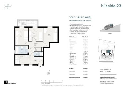 Einzigartige Penthousemaisonette mit 5 Zimmer und grandiöser Dachterrasse zu verkaufen!