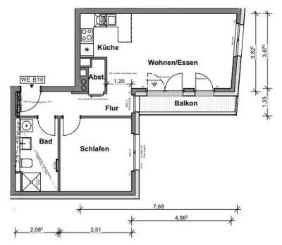 Geschmackvolle 2-Raum-Wohnung mit gehobener Innenausstattung mit Balkon und EBK in Hamburg Rahlstedt