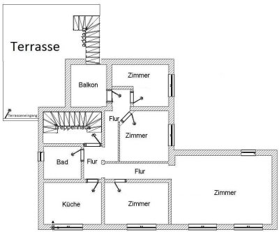 Wohnung 98 m² mit 45 m² Terrasse Panoramablick neu renoviert