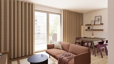 Möbliertes Studio Plus Standard mit Gemeinschaftsflächen: Padelplatz, Fitness, Dachterrasse & mehr