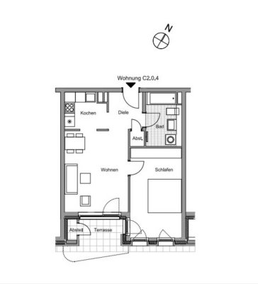 2-Zimmer Erdgeschosswohnung im Neubau mit Terrasse in Frankfurt-Ostend