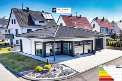 Stilvoll leben - effizient wohnen: Bungalow mit Top-Energiewerten in 72469 Meßstetten