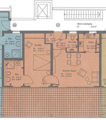Exklusive, vollst. renovierte 2-Raum-DG-Wohnung mit geh. Innenausstattung mit EBK in Schwabmünchen