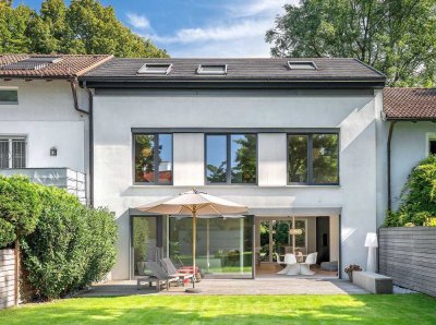 Zeitloses Design trifft elegante Architektur. Stadthaus auf weitläufigem Südgrundstück.
