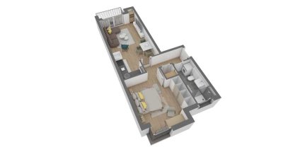 Attraktive 2 Zimmer-Wohnung im 1. OG mit Balkon