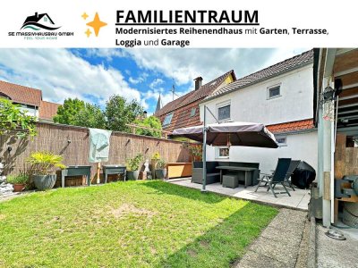 FAMILIENTRAUM - Modernisiertes Reihenendhaus mit Garten, Terrasse, Loggia und Garage