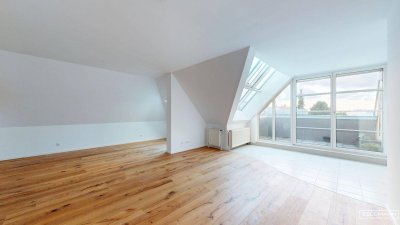 LIESING - Nähe Riverside | geräumige Dachgeschosswohnung mit großzügigem Wohnbereich, Terrasse &amp; extra Küche | ZELLMANN IMMOBILIEN