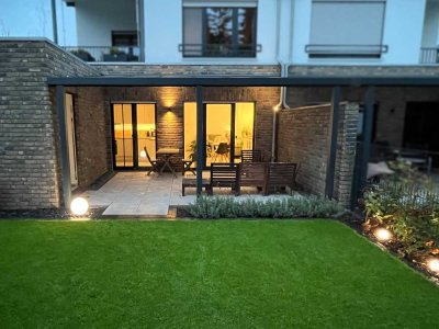 Neubau - 3 Zimmer Erdgeschoss-Wohnung mit Garten, Garage & Terrasse - Stufenloser Zugang