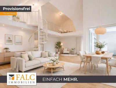 Licht, Raum und Galerie: Stilvolle Maisonette-Wohnung mit Westbalkon!