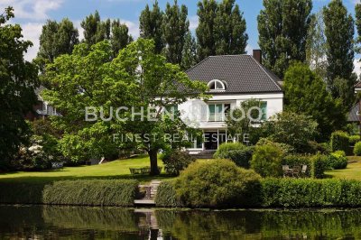 Traumhafte Villa mit Wassergrundstück in HH-Alsterdorf