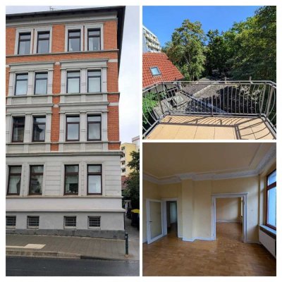 BS Innenstadtnah: 5-Zi. Altbau Wohnung im 1. OG von Privat: BLK, Stuck, Parkett, Garten