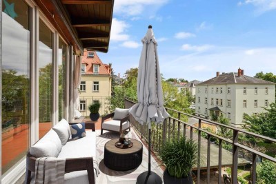 Großzügige Vier-Raum-Maisonette mit umlaufender Terrasse