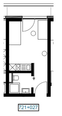 721+027- Studenten-Apartment im DG mit kl. Terrasse als Neubau von 2025!