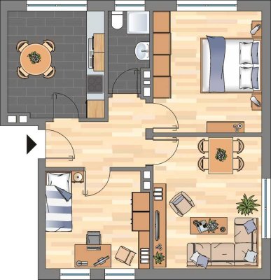 3-Zimmer-Wohnung in Wilhelmshaven City