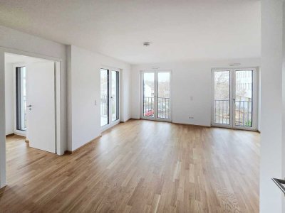 *Neubau zum Erstbezug! - Helle 2-Zimmer-Wohnung mit EBK, Balkon & PKW-Stellplatz am Schlosspark!*