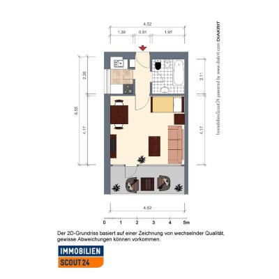Praktische 1,5-Zimmer-Wohnung mit Einbauküche in Bad Reichenhall