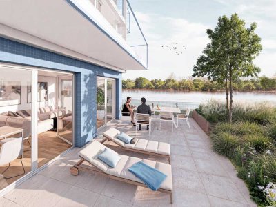 Leben direkt am Rhein! 4-Zimmer-Erdgeschosswohnung mit Garten