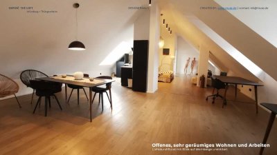 Helles Designer-Einzelstück Loft 10 Min von Würzburg, uneinsehbar, Weitblick auf die Weinberge