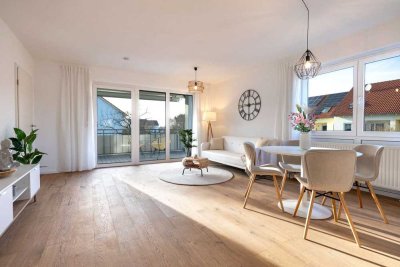 Stilvoll Wohnen in Mering – Modernisierte 3,5-Zi.-Eigentumswohnung mit Balkon, Garten und Tiefgarage