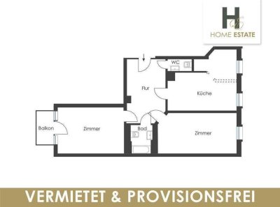 Dachgeschosswohnung mit Balkon in Best-Lage & Provisionsfrei!