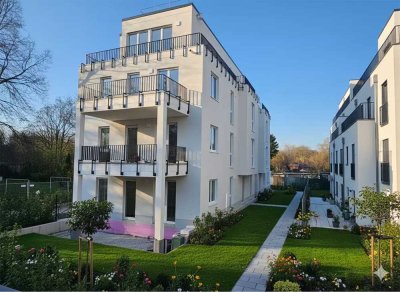 Moderne 4-Zimmer-Wohnung mit privatem Gartenzugang in Frankfurt: Erstbezug.