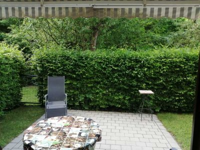 2-Zimmer-EG-Wohnung mit TG-Stellplatz und Süd-Terrasse 1 km vom Zentrum