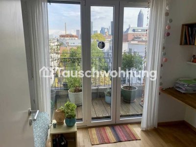 Tauschwohnung: Mit Dachtetrasse und Skylineblick rollstuhlgerecht und hell
