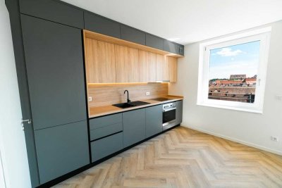 Urban wohnen mit Freiraum – 2-Zimmer-Neubauwohnung mit zwei Balkonen im Zentrum Augsburgs