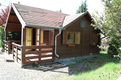 Holzhaus, "Bungalow Typ Jütland" auf naturnahem großen Grundstück