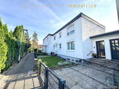 Wohnen wie im eigenen Haus! BJ 71- sanierte 3–4-Zi.-Wohnung auf zwei Ebenen mit Garten & Garage!