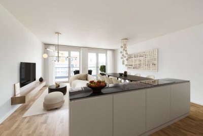3-Zimmer Neubauwohnung mit Blick auf den Rhein im 2.OG