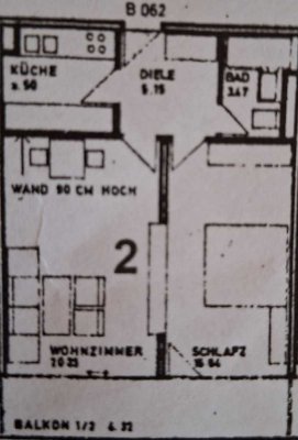 Schöne 2-Raum-Wohnung mit Balkon in Unterschleißheim