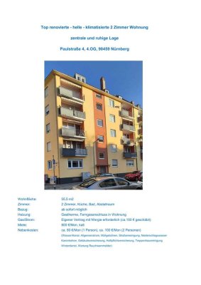 Helle 2-Zimmer Wohnung mit Balkon im 4. OG in Nürnberg-Galgenhof