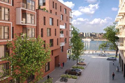 Seitliche Wasserlage  2-Zimmer-Neubauwohung mit Süd-Balkon