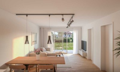 Schöne 4 Zimmer Familienwohnung mit ca. 100m² Südgarten zum Park!