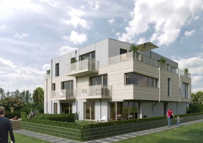 Neubau! 3-Zi.-Dachgeschoss-Wohnung mit Dachterrasse und Balkon ca. 105 m² in Gartenstadt-Trudering