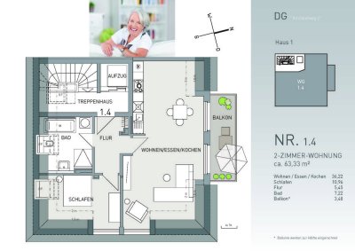Attraktive 2-Zimmer-Wohnung mit Balkon in zentraler Lage