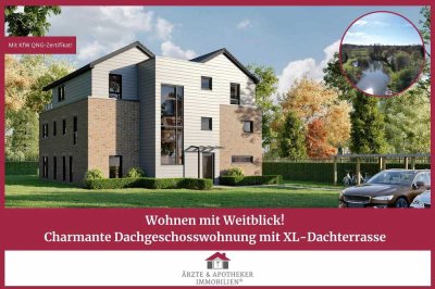 Exklusives Dachgeschoss mit
Charme – 2-Zimmer-Wohnung mit großer Dachterrasse