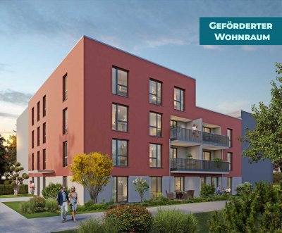 **FÜR KAPITALANLEGER** - Öffentlich geförderte 3-Zimmerwohnung im Erdgeschoss mit Südterrasse
