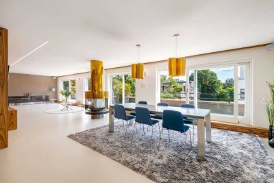 Hochwertig möblierte Penthouse-Wohnung mit blickgeschützter Dachterrasse