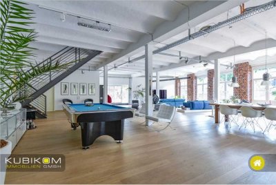 Gewerbe trifft Wohnen: Stilvolles Loft mit flexiblem Raumkonzept und Dachterrasse.